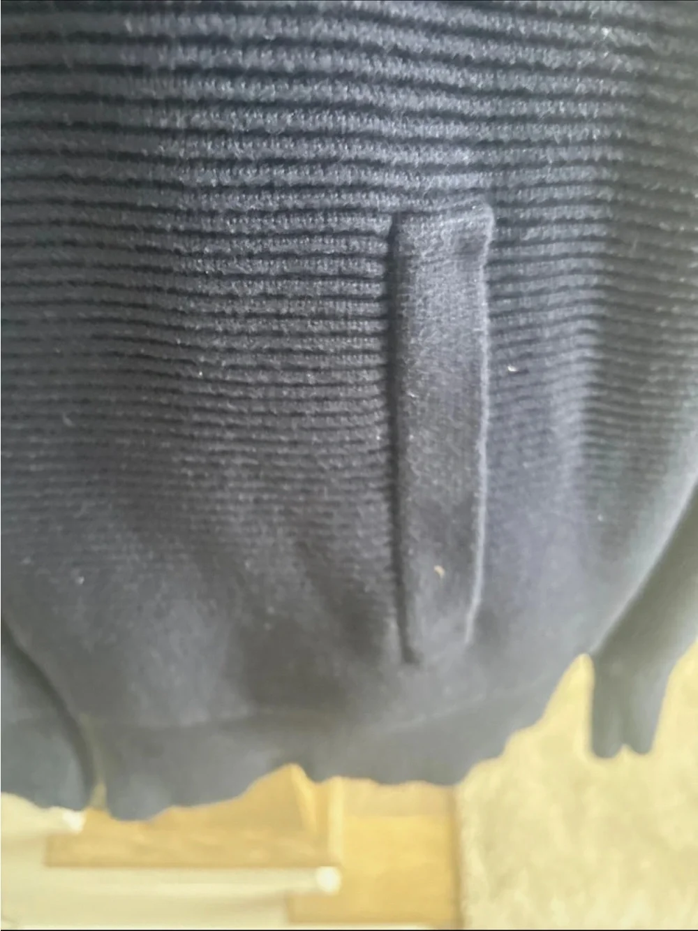 Banana Republic Men's Navy Zip-Front Sweater with Gray Collar XXL